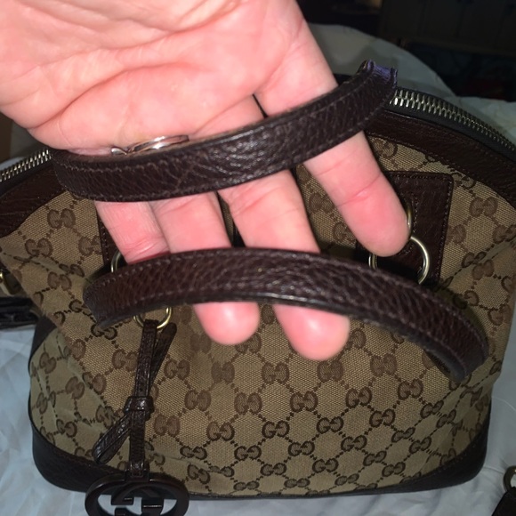 Gucci GG Fabric w/Leather Trim Tote - Picture 5 of 10